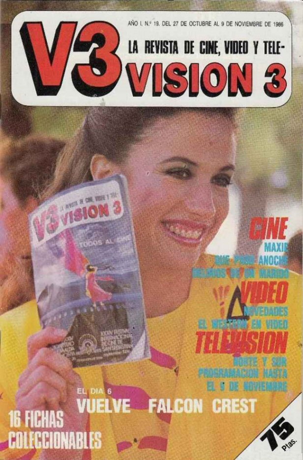 VISION 3 magazine side cover Issue 19 27 October 1986