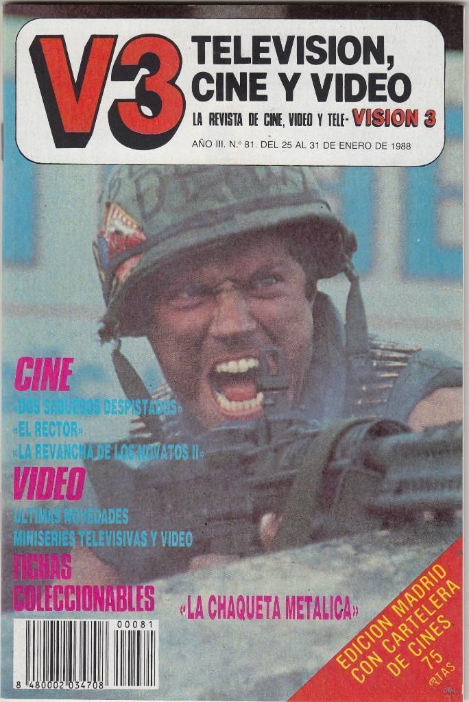 VISION 3 magazine side cover Issue 81 25 January 1988