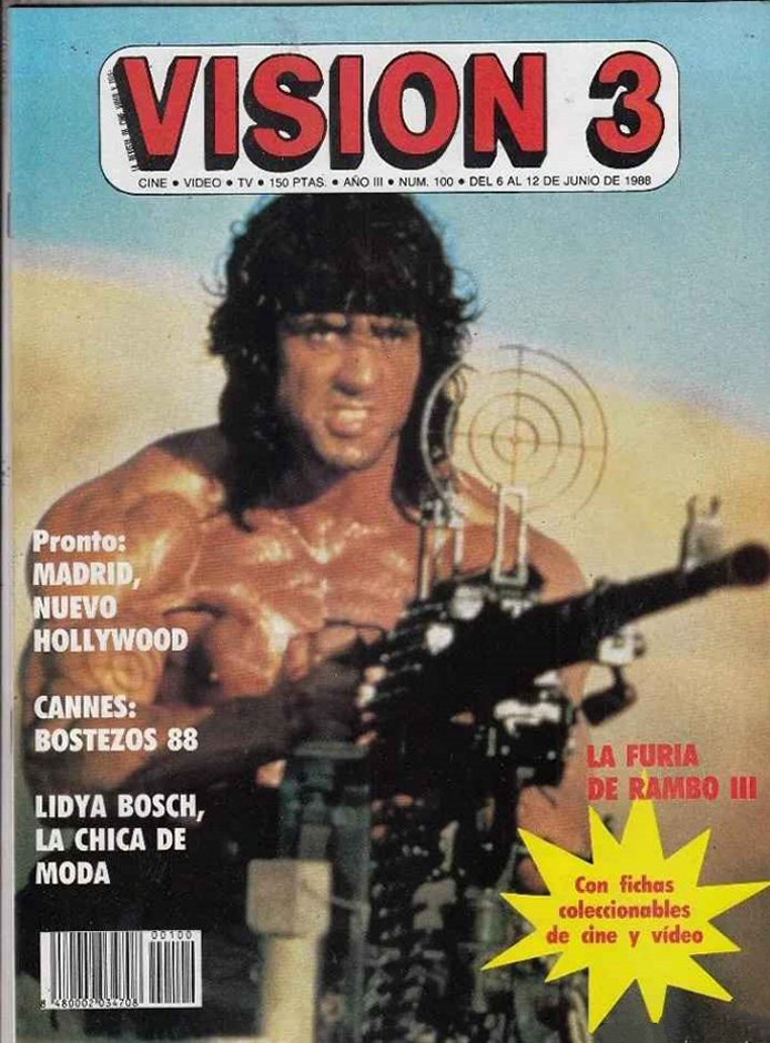 VISION 3 magazine side cover Issue 100 6 June 1988