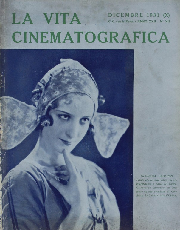 VITA CINEMATOGRAFICA | LA magazine side cover Issue 12  December 1931