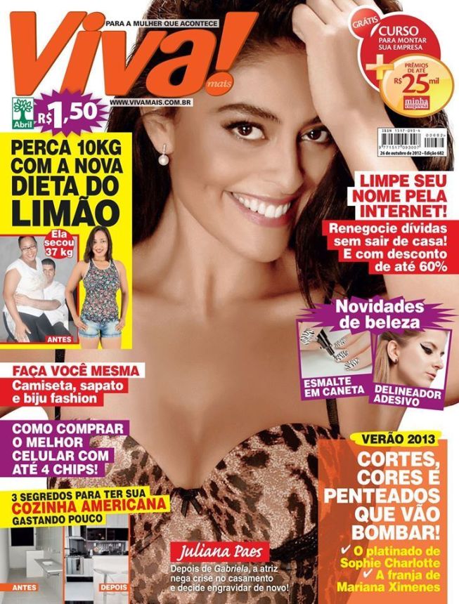 VIVA! BRAZIL magazine side cover 26 October 2012