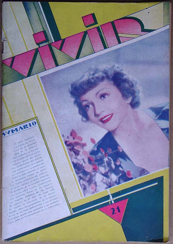 VIVIR magazine side cover Issue 21 June 1939