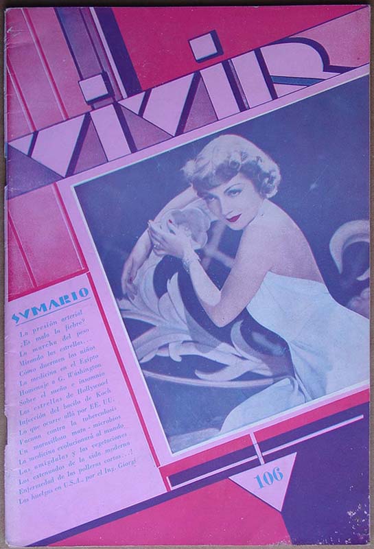 VIVIR magazine side cover July 1946
