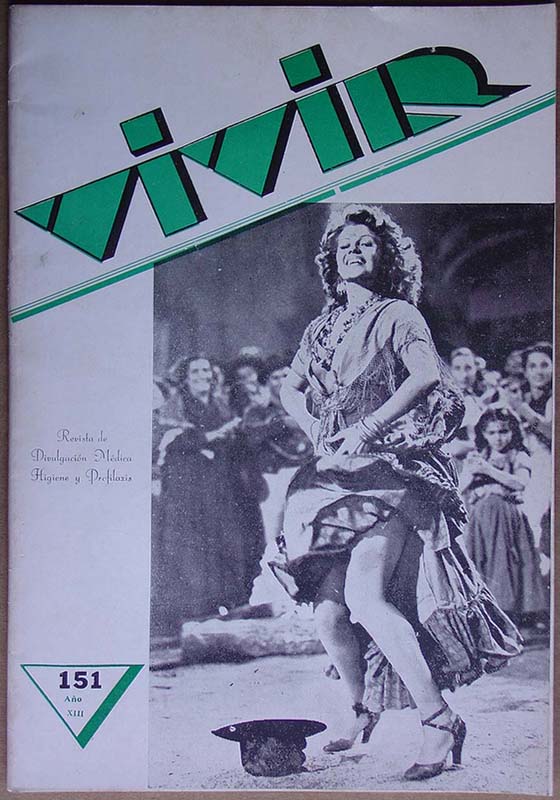 VIVIR magazine side cover Issue 151 October 1950