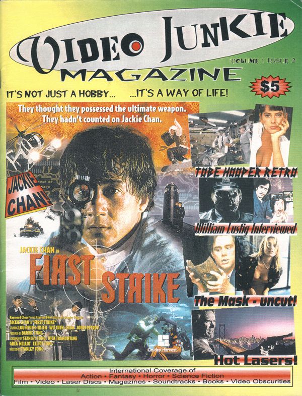 VIDEO JUNKIE magazine side cover Issue 2 June 1996