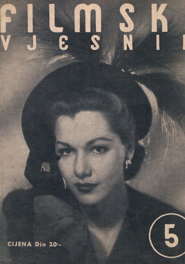 FILMSKI VJESNIK magazine side cover Issue 5  1952