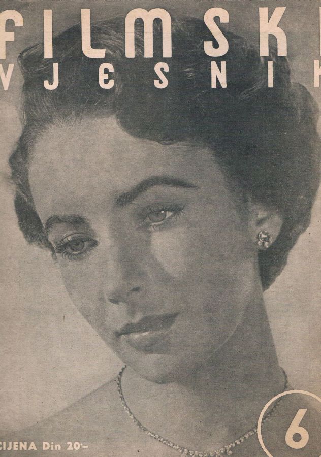 FILMSKI VJESNIK magazine side cover Issue 6  1952