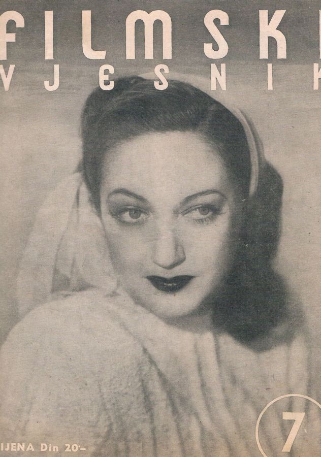 FILMSKI VJESNIK magazine side cover Issue 7  1952