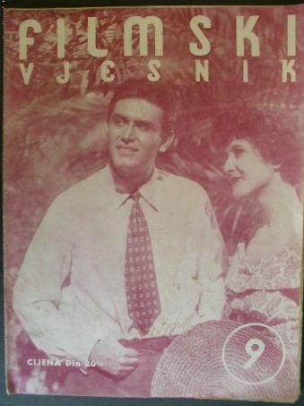 FILMSKI VJESNIK magazine side cover Issue 9  1952