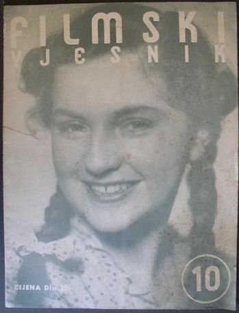 FILMSKI VJESNIK magazine side cover Issue 10  1952