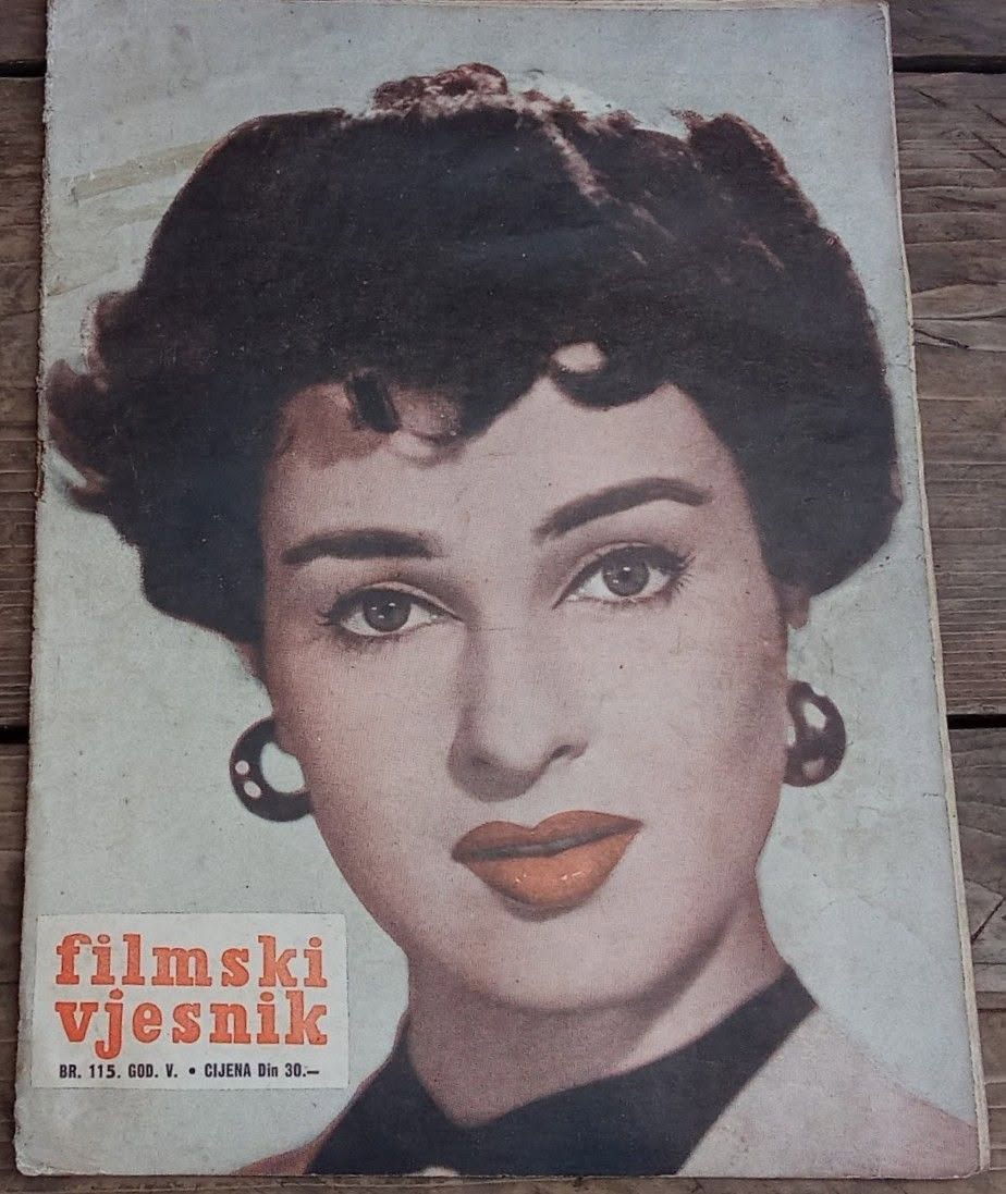 FILMSKI VJESNIK magazine side cover Issue 115  1956