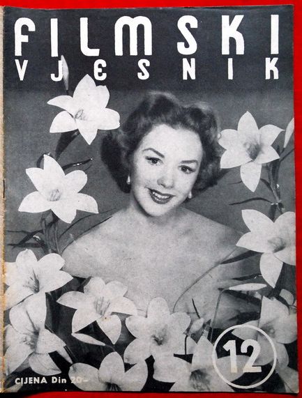 FILMSKI VJESNIK magazine side cover Issue 12  1952