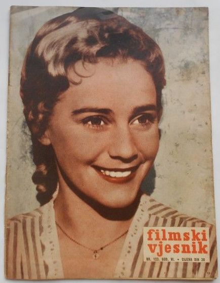 FILMSKI VJESNIK magazine side cover Issue 123  1957