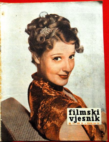 FILMSKI VJESNIK magazine side cover Issue 127  1957