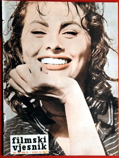 FILMSKI VJESNIK magazine side cover Issue 132  1957