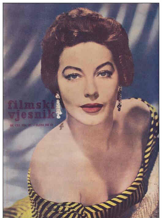 FILMSKI VJESNIK magazine side cover Issue 151  1958