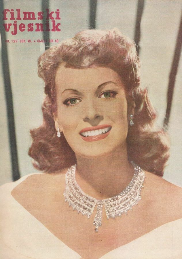 FILMSKI VJESNIK magazine side cover Issue 152  1958