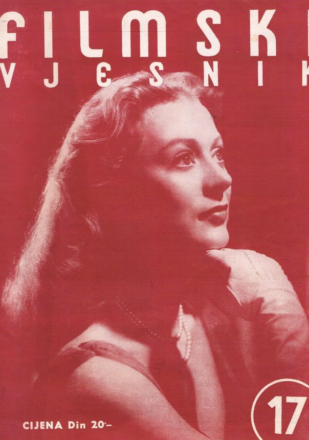 FILMSKI VJESNIK magazine side cover Issue 17  1952