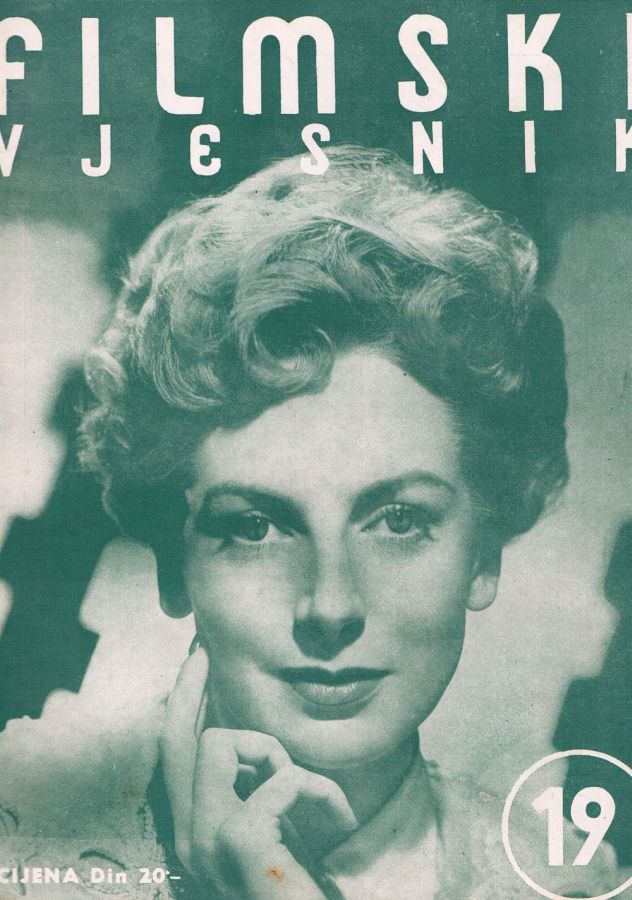 FILMSKI VJESNIK magazine side cover Issue 19  1952