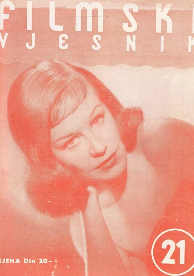 FILMSKI VJESNIK magazine side cover Issue 21  1952