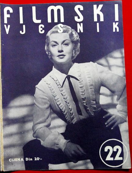 FILMSKI VJESNIK magazine side cover Issue 22  1952