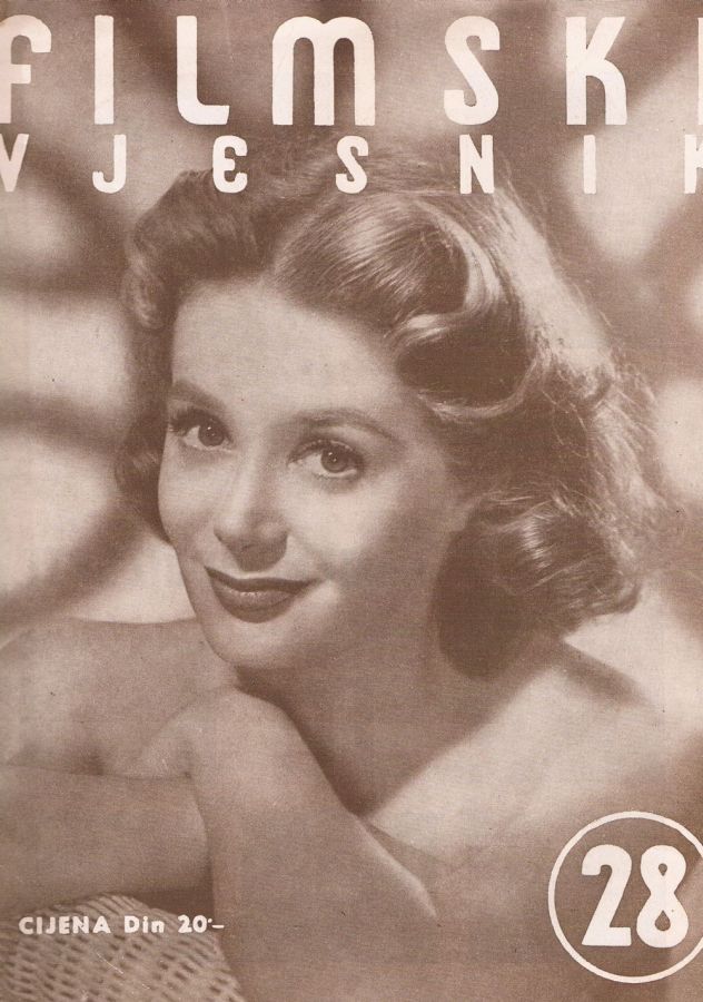 FILMSKI VJESNIK magazine side cover Issue 28  1953