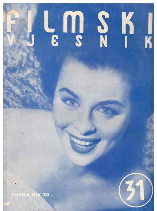 FILMSKI VJESNIK magazine side cover Issue 31  1953