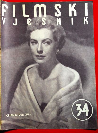 FILMSKI VJESNIK magazine side cover Issue 34  1953