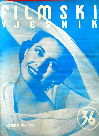FILMSKI VJESNIK magazine side cover Issue 36  1953