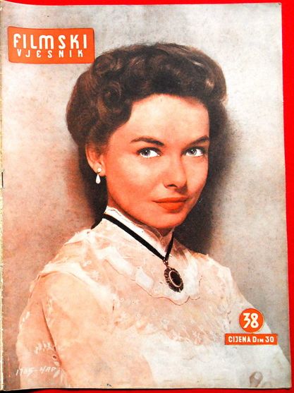 FILMSKI VJESNIK magazine side cover Issue 38  1953