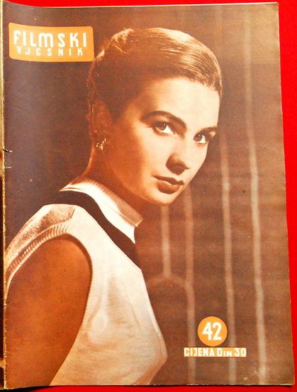 FILMSKI VJESNIK magazine side cover Issue 42  1953