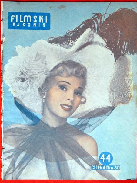 FILMSKI VJESNIK magazine side cover Issue 44  1953