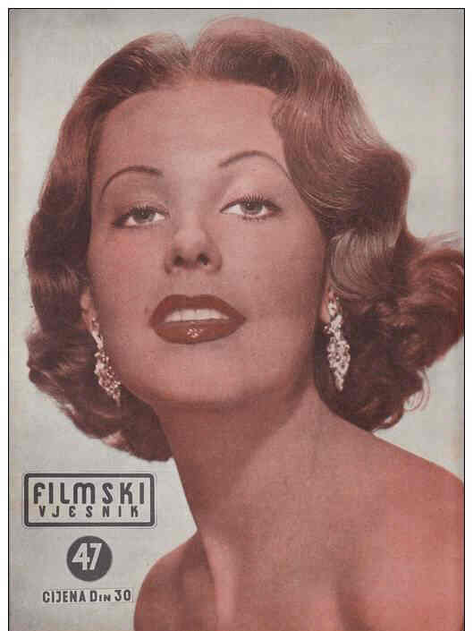 FILMSKI VJESNIK magazine side cover Issue 47  1953