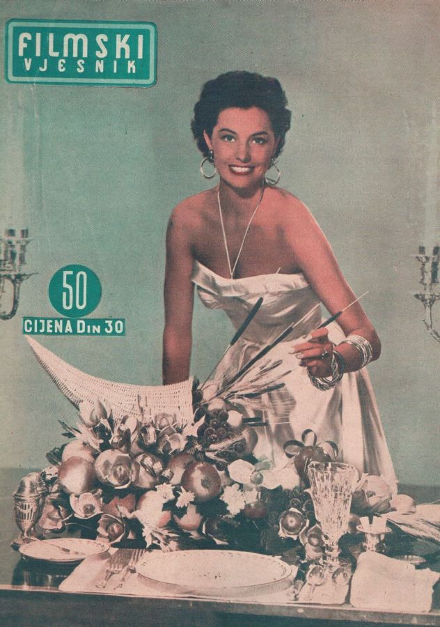 FILMSKI VJESNIK magazine side cover Issue 50  1954