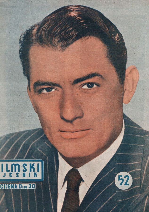FILMSKI VJESNIK magazine side cover Issue 52  1954