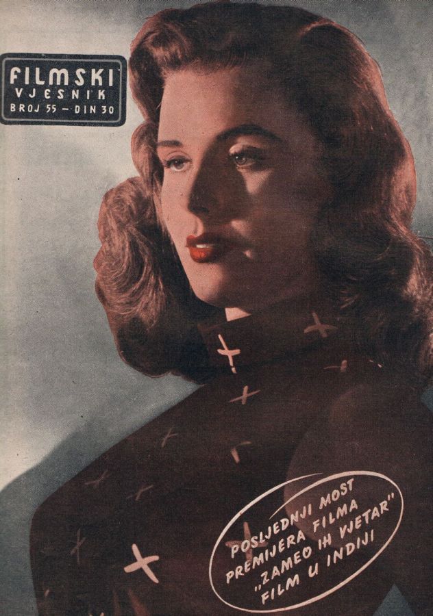 FILMSKI VJESNIK magazine side cover Issue 55  1954