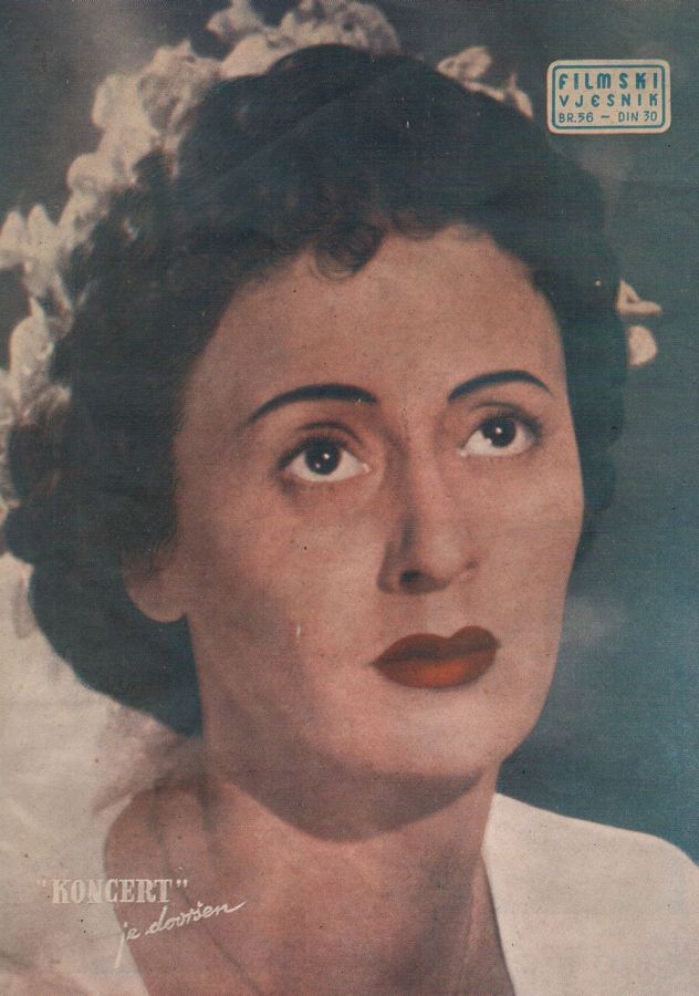 FILMSKI VJESNIK magazine side cover Issue 56  1954