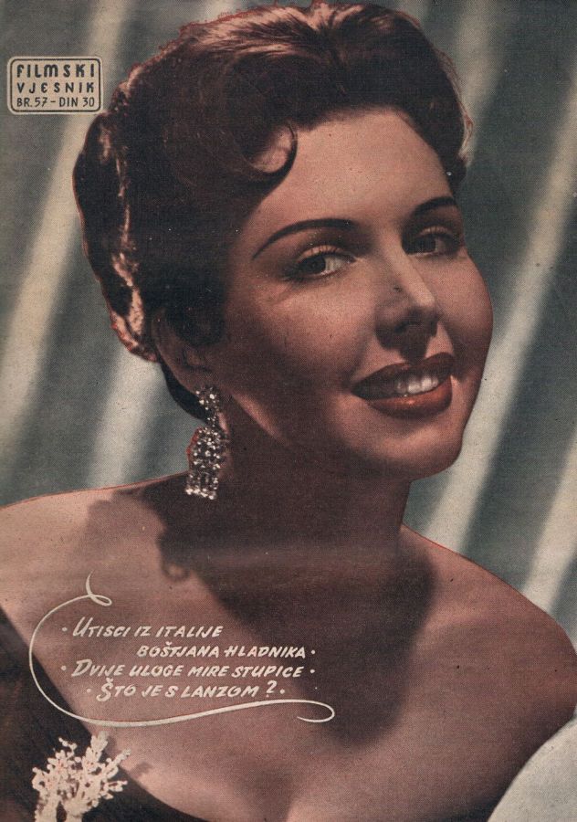 FILMSKI VJESNIK magazine side cover Issue 57  1954