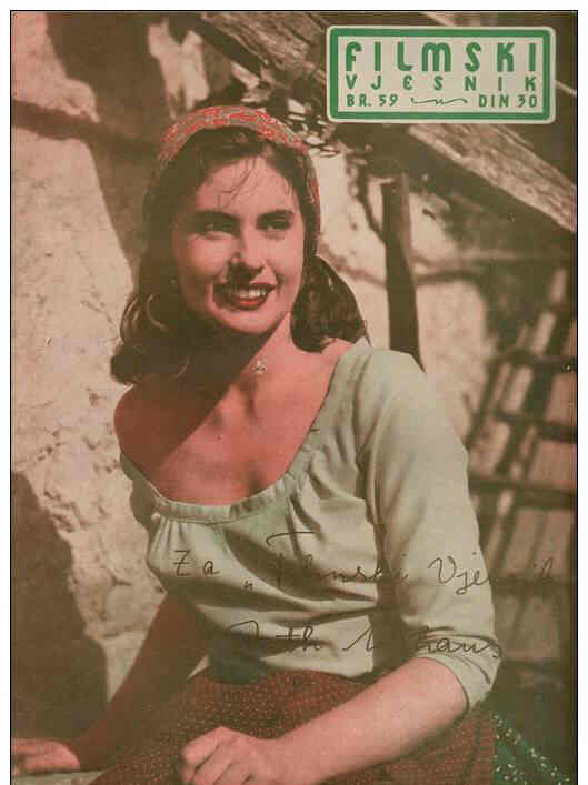 FILMSKI VJESNIK magazine side cover Issue 59  1954