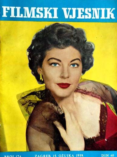 FILMSKI VJESNIK magazine side cover Issue 174 March 1959