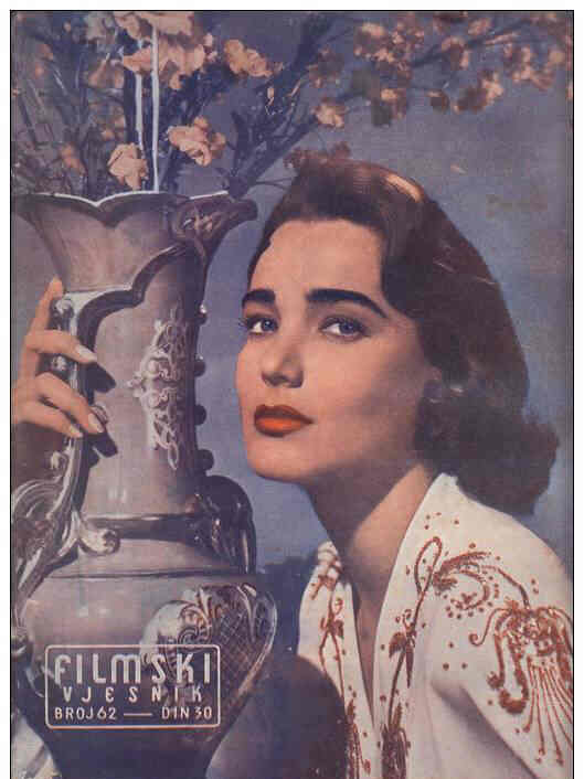 FILMSKI VJESNIK magazine side cover Issue 62  1954