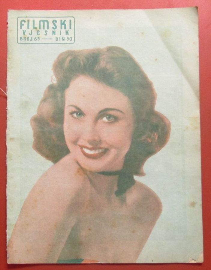 FILMSKI VJESNIK magazine side cover Issue 63 August 1954