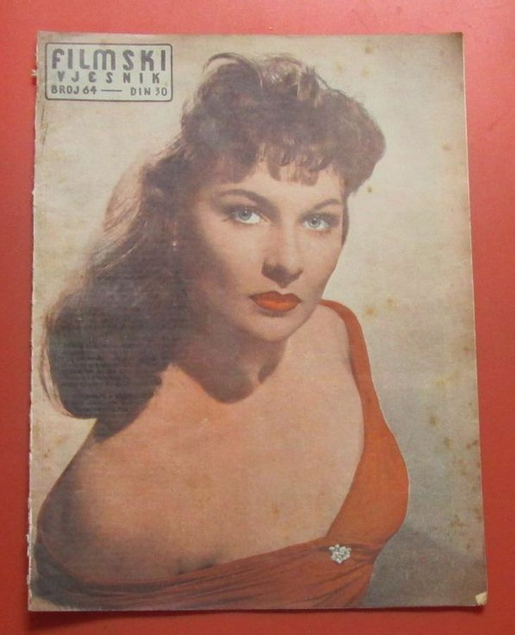 FILMSKI VJESNIK magazine side cover Issue 64  1954