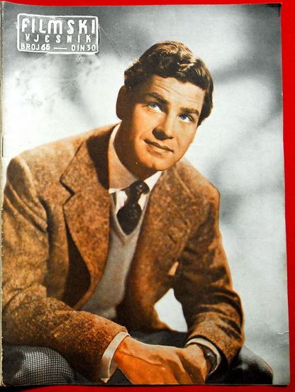 FILMSKI VJESNIK magazine side cover Issue 66  1954