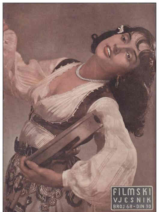 FILMSKI VJESNIK magazine side cover Issue 68  1954
