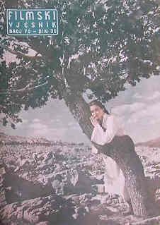 FILMSKI VJESNIK magazine side cover Issue 70  1954