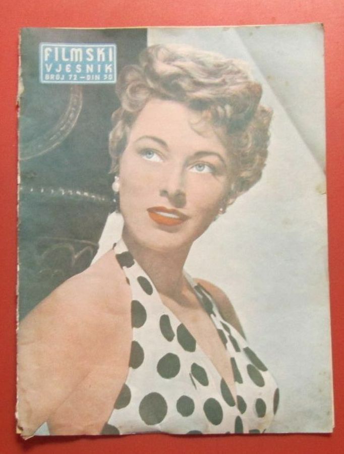 FILMSKI VJESNIK magazine side cover Issue 72  1954