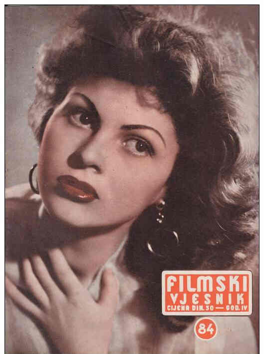 FILMSKI VJESNIK magazine side cover Issue 84  1955