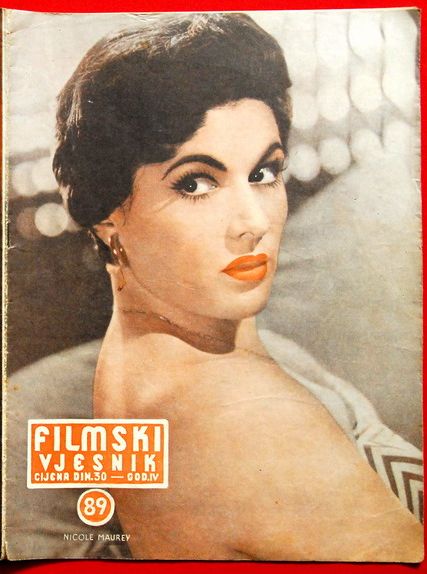 FILMSKI VJESNIK magazine side cover Issue 89  1955