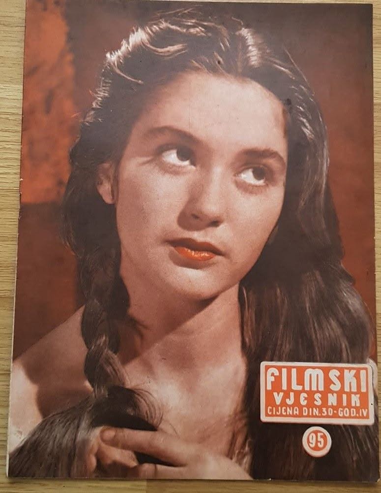 FILMSKI VJESNIK magazine side cover Issue 95  1955
